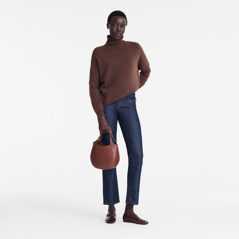 Longchamp sac à main brun 5