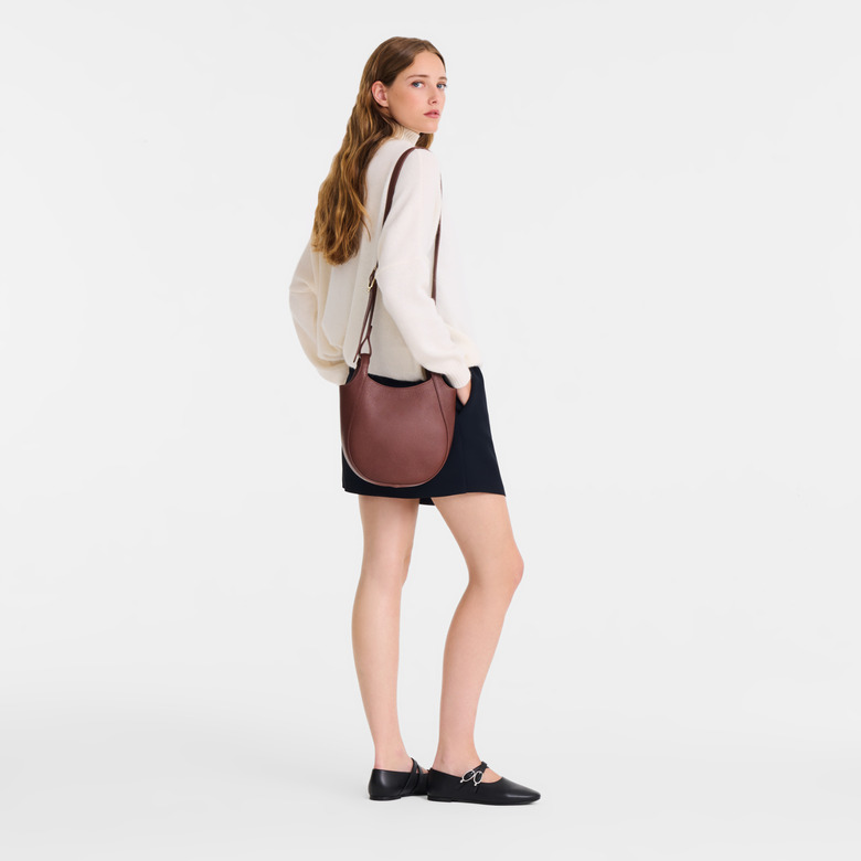 Longchamp sac bandoulière brun 5