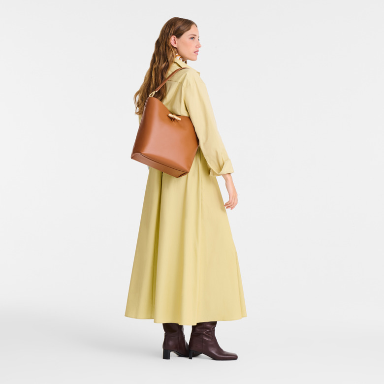 Longchamp schultertasche camel 5