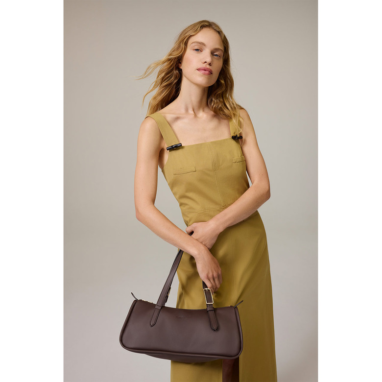 Longchamp sac porté épaule brun 2