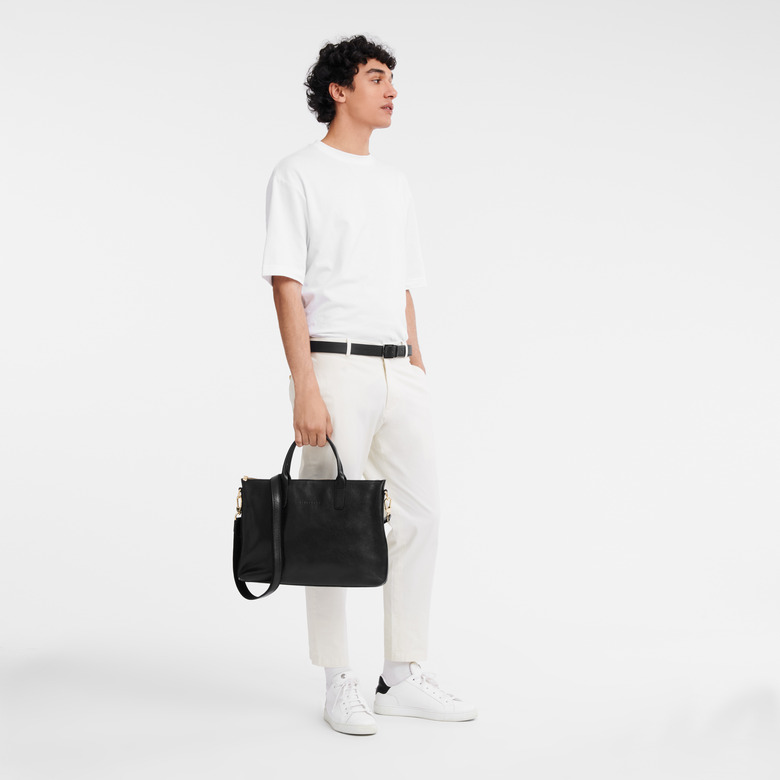 Longchamp aktentas zwart 4