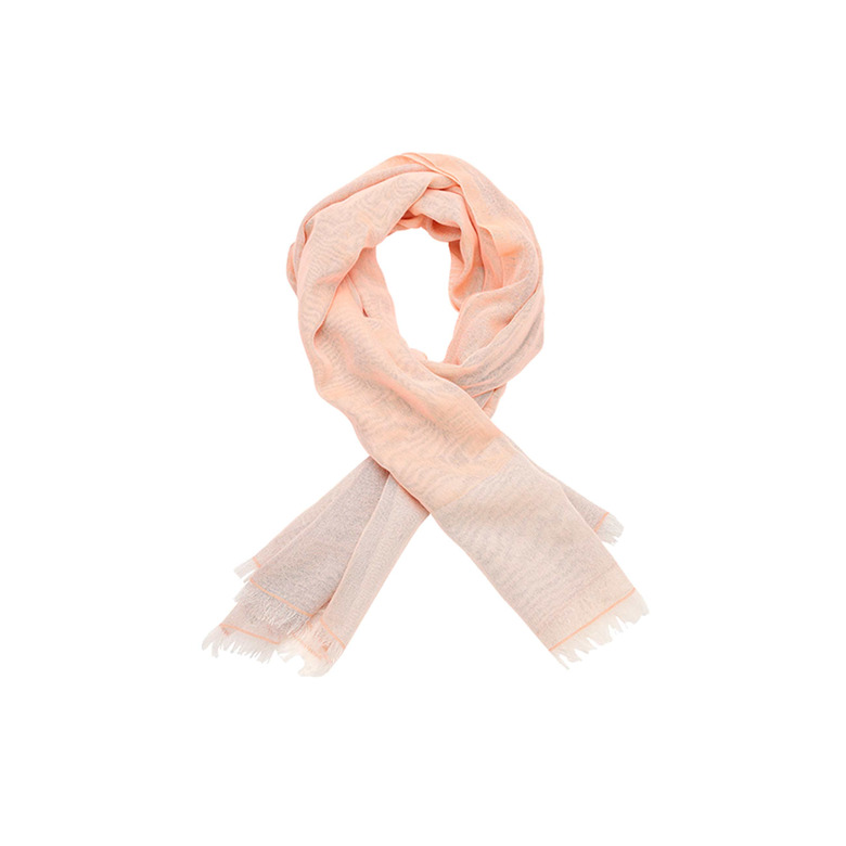 Les Cordes echarpe rose 1