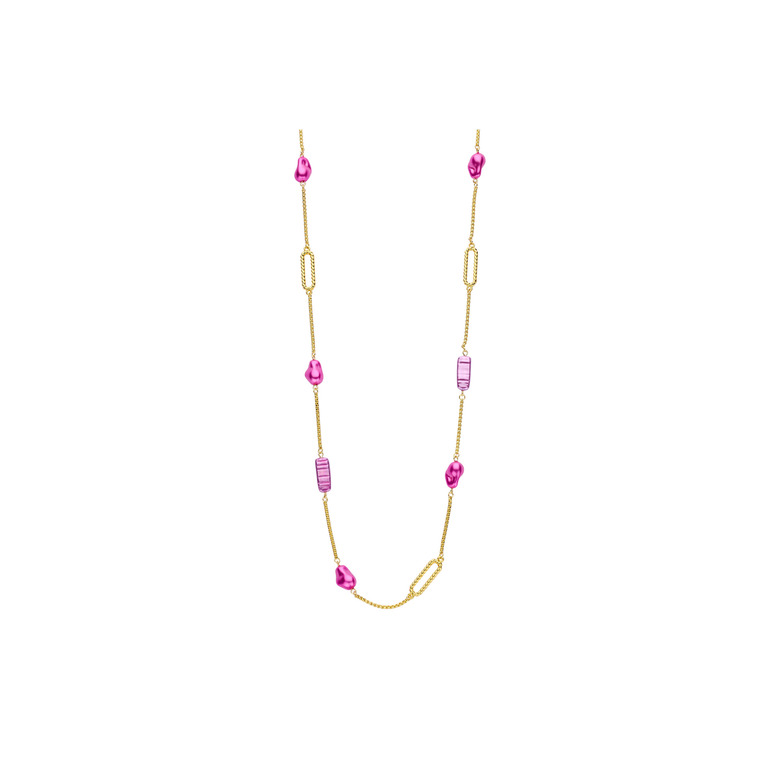 Les Cordes necklace pink 1