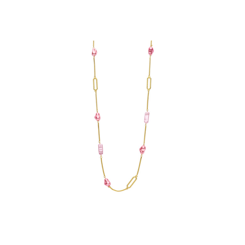 Les Cordes necklace pink 1