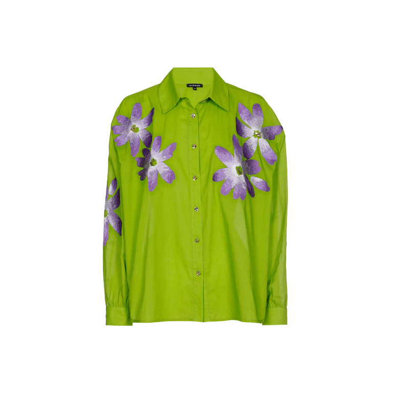 Caroline Biss chemisier vert 1
