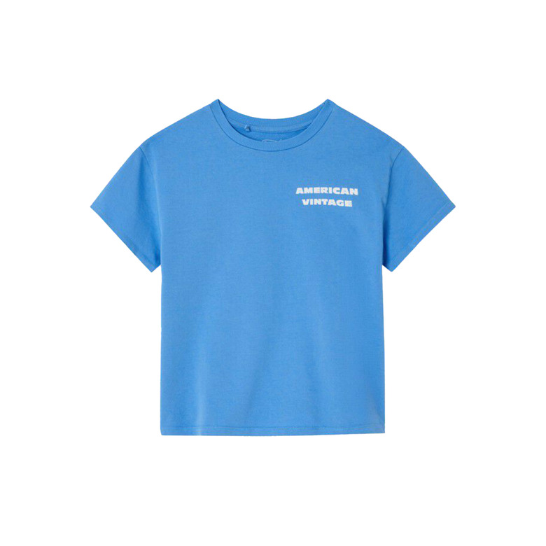 American Vintage t-shirt bleu 1