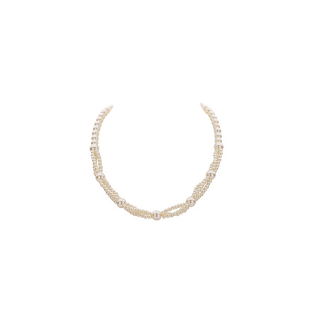 Les Cordes halskette weiss