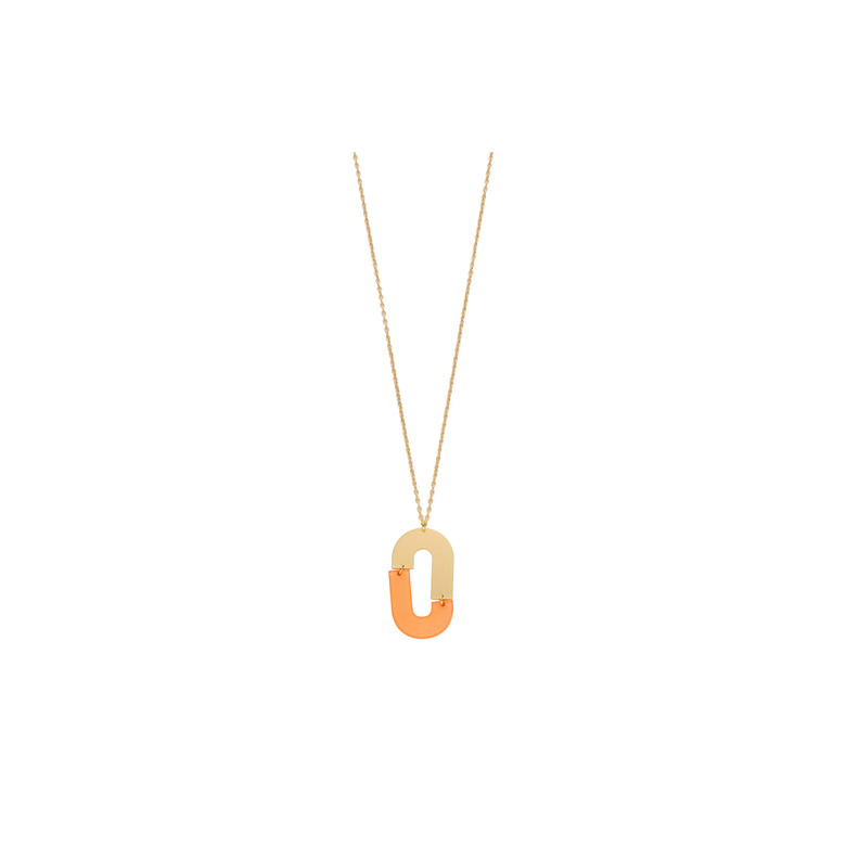 Les Cordes necklace orange 1