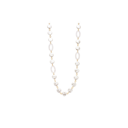 Les Cordes halskette weiss