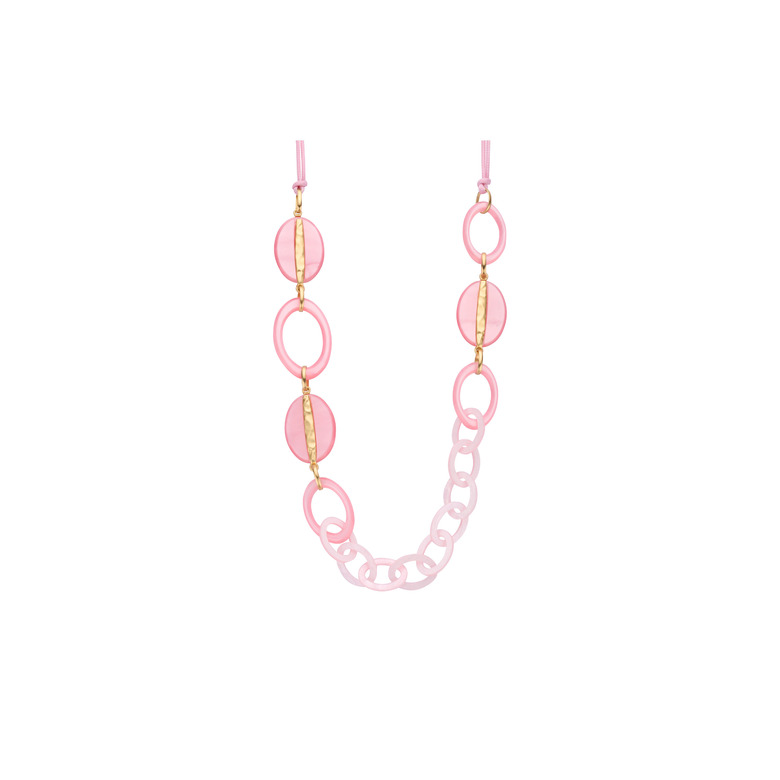 Les Cordes necklace pink 1