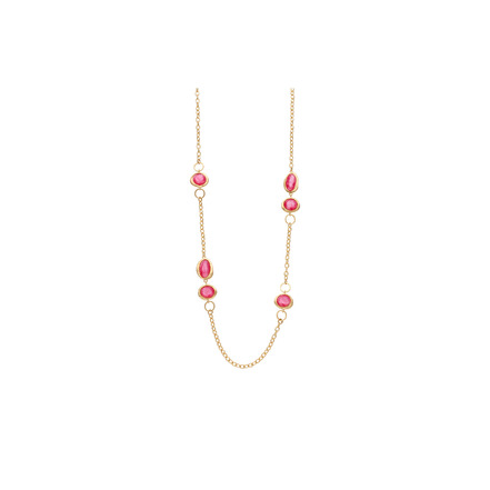 Les Cordes halskette rosa