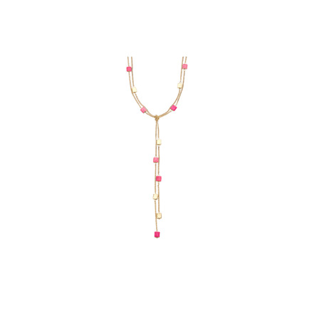 Les Cordes necklace pink