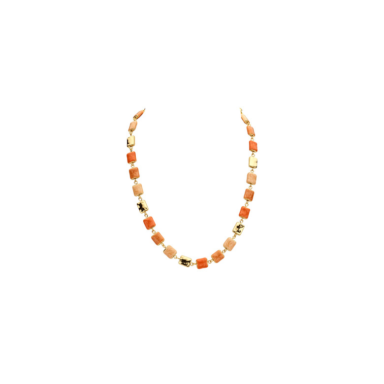 Les Cordes necklace orange 1