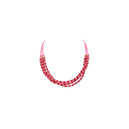 Les Cordes necklace pink