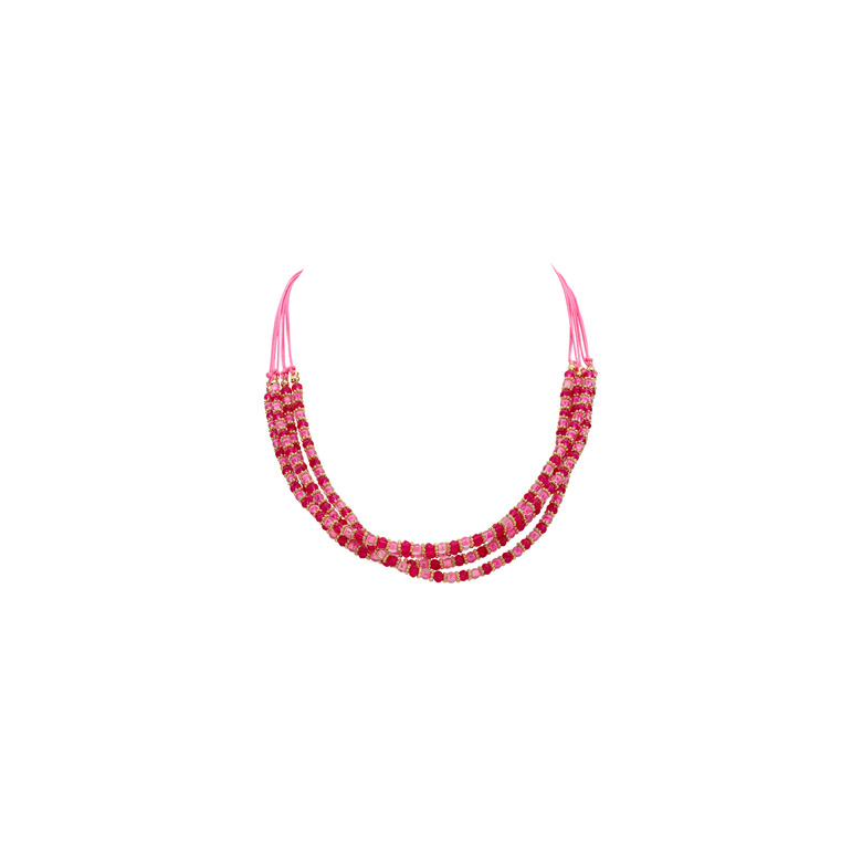 Les Cordes necklace pink 1