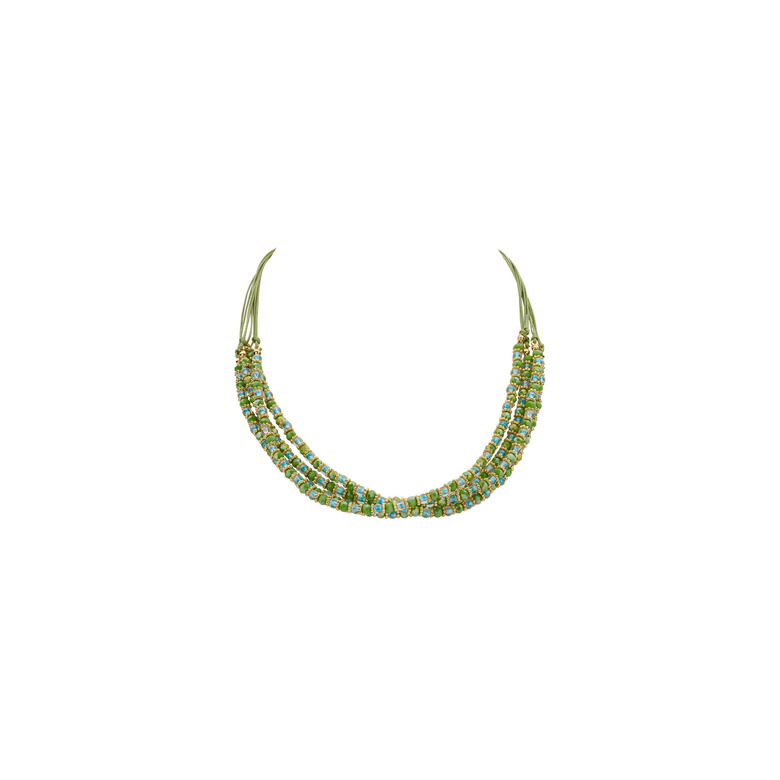 Les Cordes necklace green 1