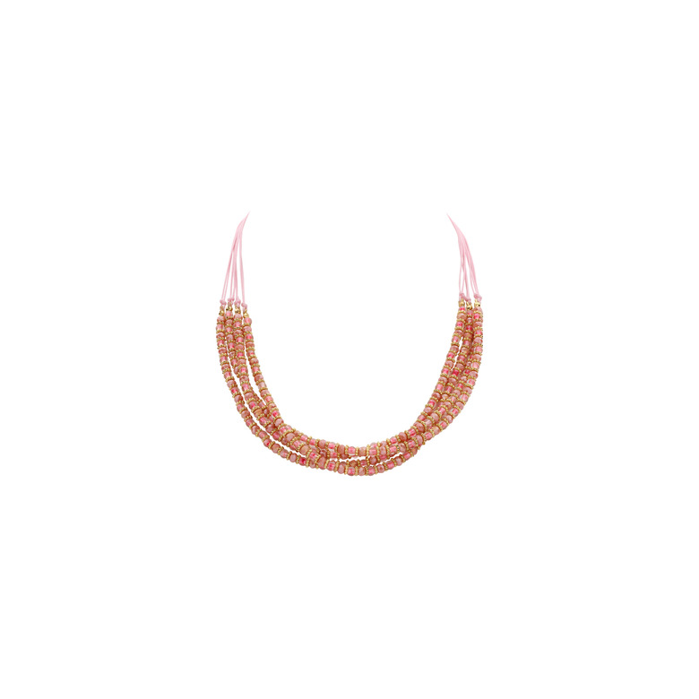 Les Cordes necklace pink 1