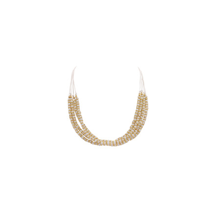 Les Cordes halskette weiss