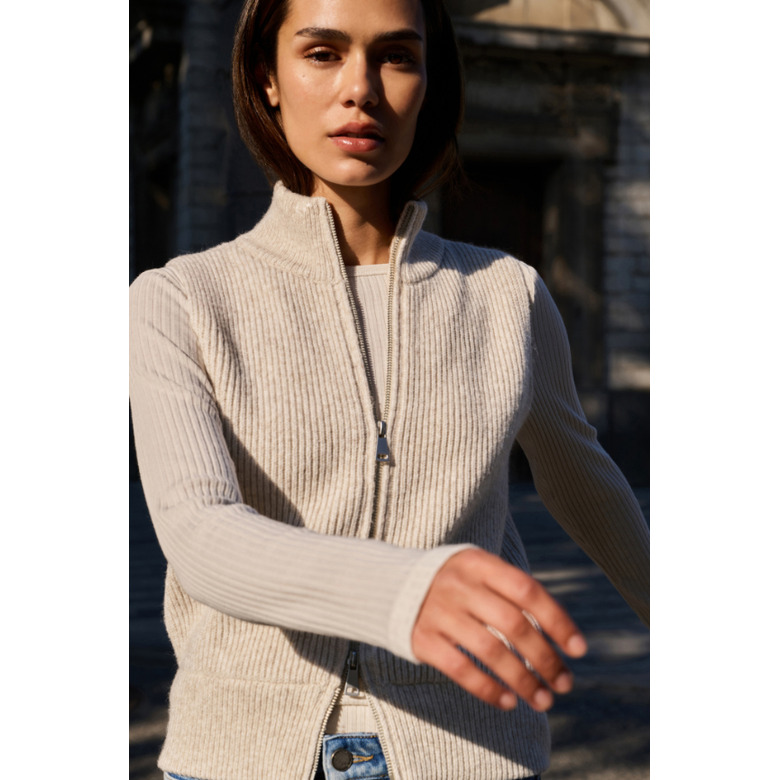 Yaya cardigan lightbrown 2