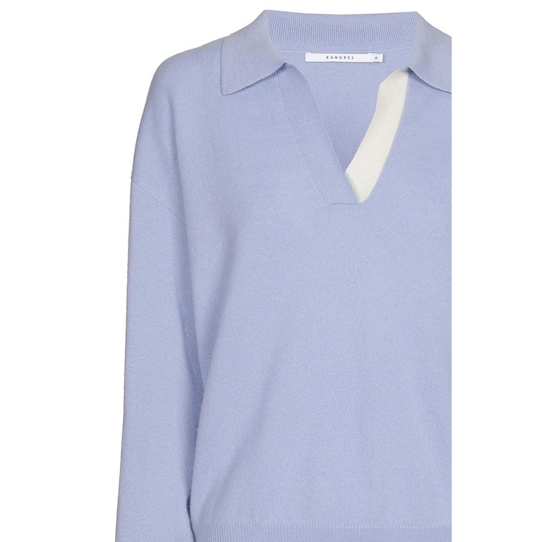 Xandres Cashmere sweater blue 2