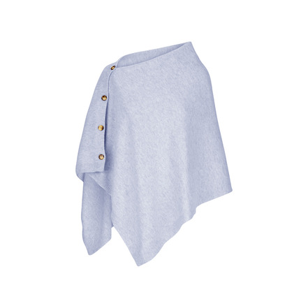 Les Cordes poncho blauw