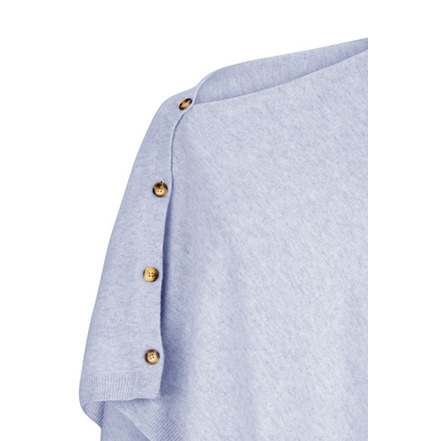 Les Cordes poncho blauw