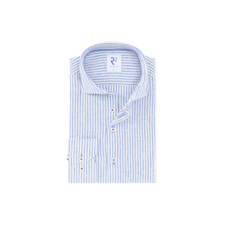 R2 Amsterdam hemd blauw