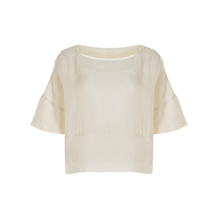 120%lino blouse ecru