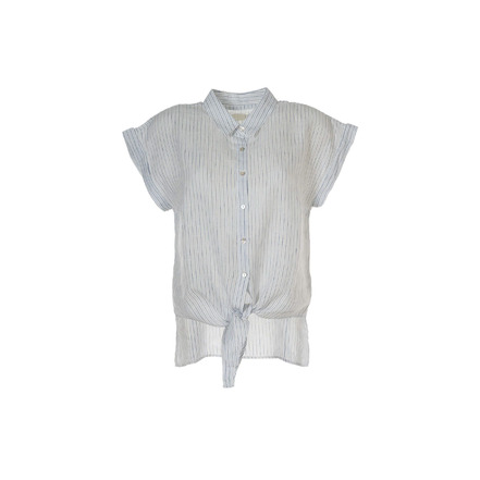 120%lino blouse blauw