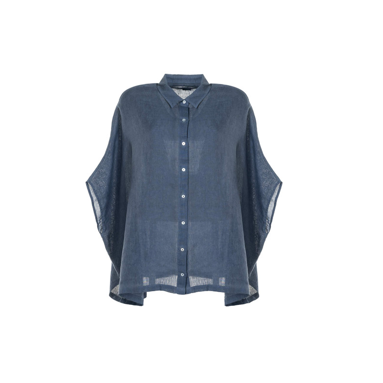 120%lino blouse blauw 1