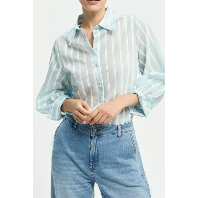 Xandres blouse blauw 2