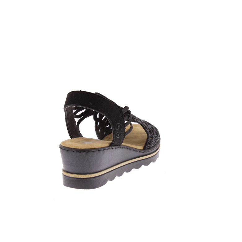 Rieker sandalen zwart 4