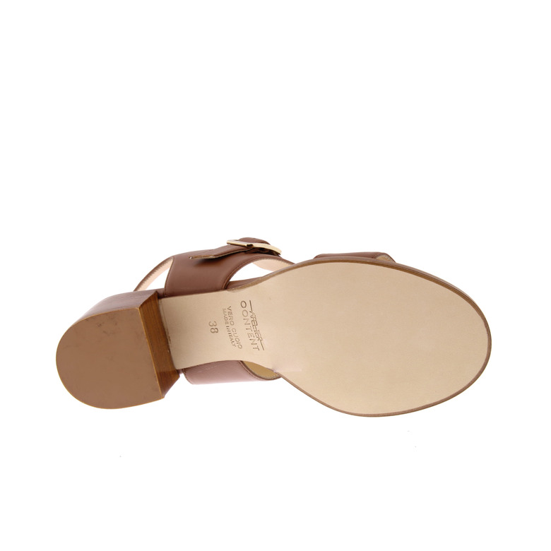 Atelier Content sandalen cognac 5