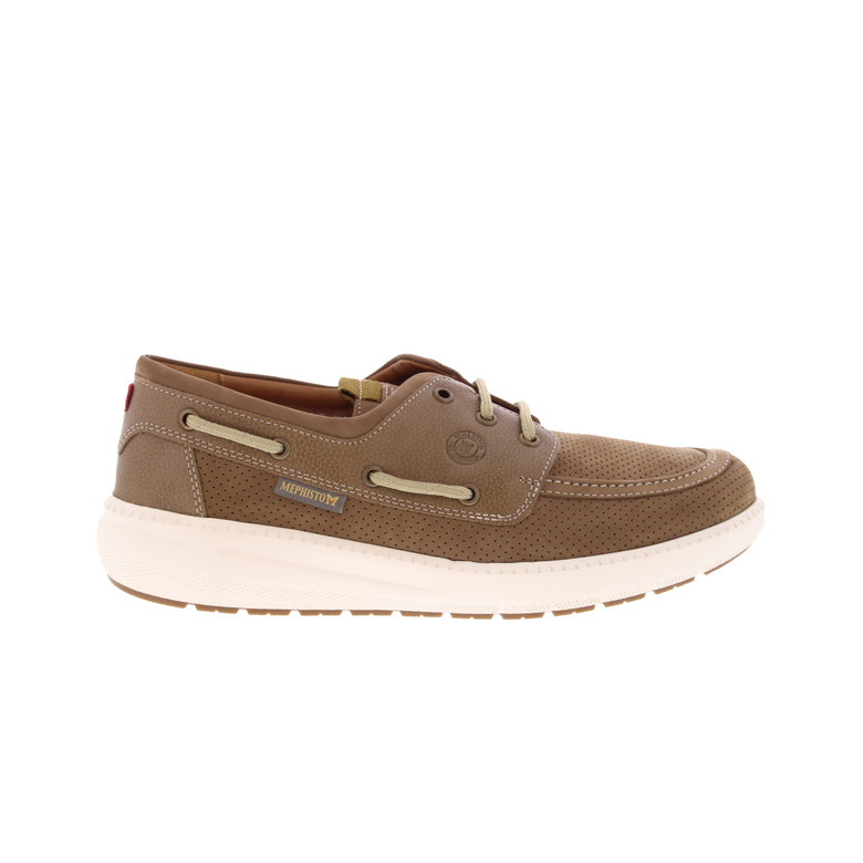 Mephisto boat shoes taupe 1