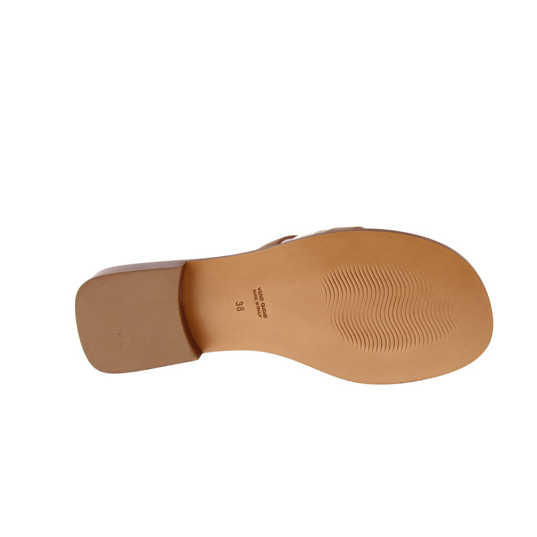 Donna Lei slippers cognac 5