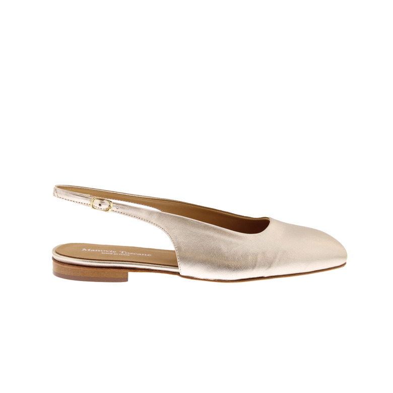 Manovie Toscane slingbacks goud 1