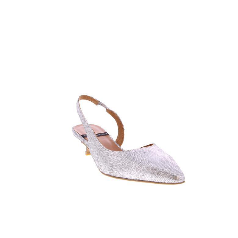 Angel Alarcon slingbacks argent 2