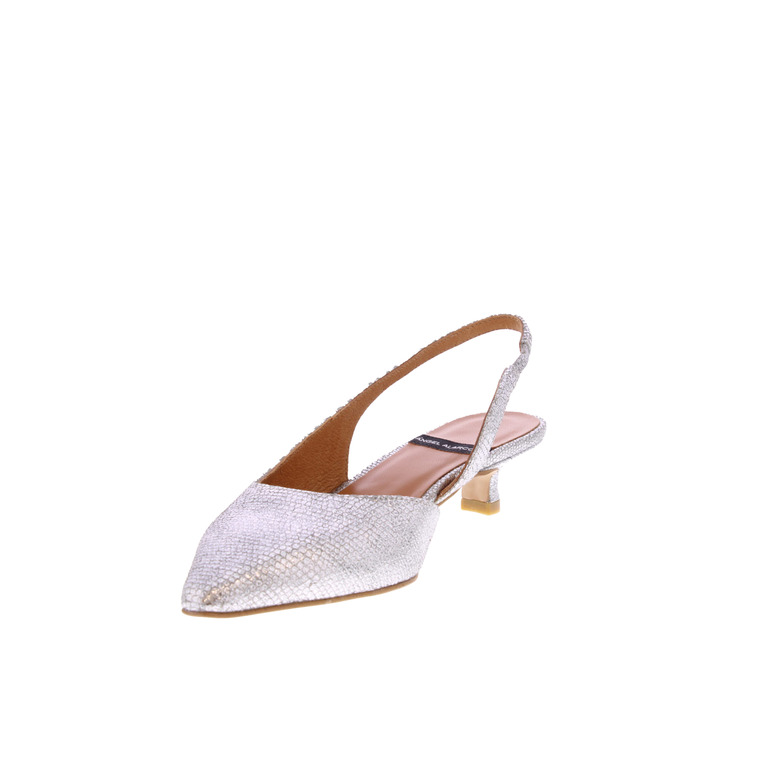 Angel Alarcon slingbacks argent 3