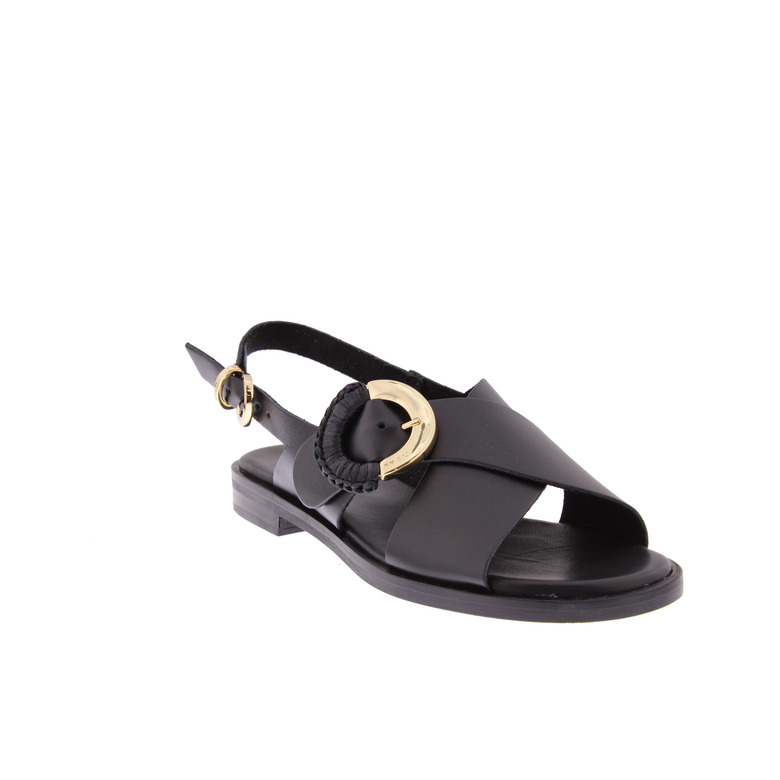Frau sandalen zwart 2