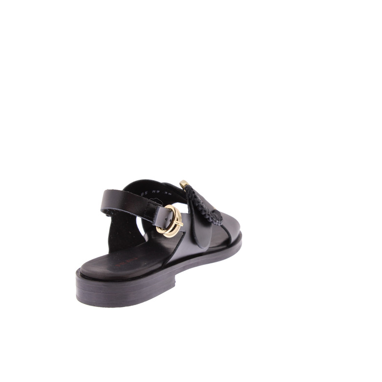 Frau sandalen zwart 4