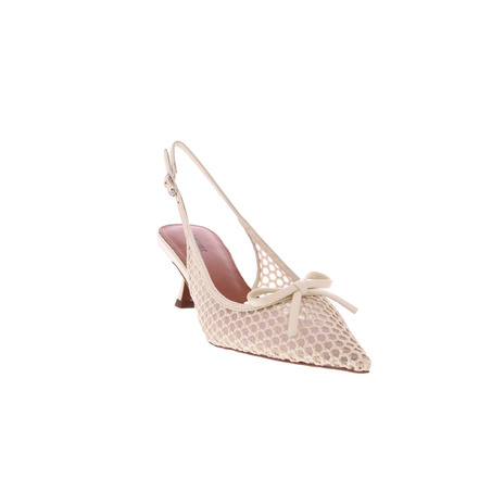 Lola Cruz slingbacks ecru