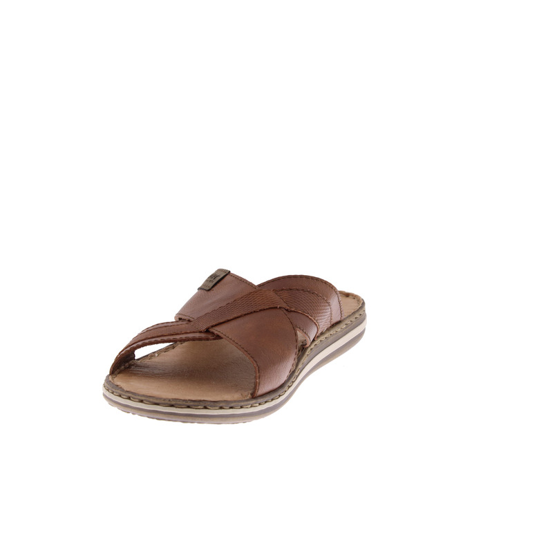 Rieker thong slippers cognac 3