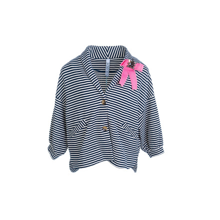 Dame Blanche vest blauw