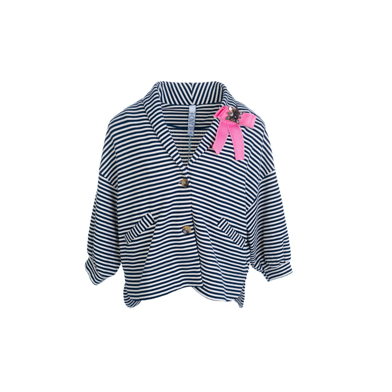 Dame Blanche vest blauw 1