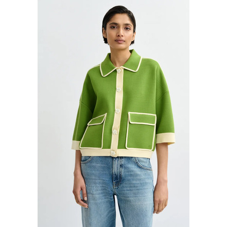 Essentiel cardigan groen