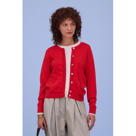 Nathalie Vleeschouwer trui rood