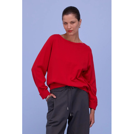 Nathalie Vleeschouwer trui rood