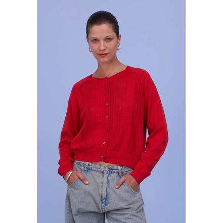 Nathalie Vleeschouwer trui rood