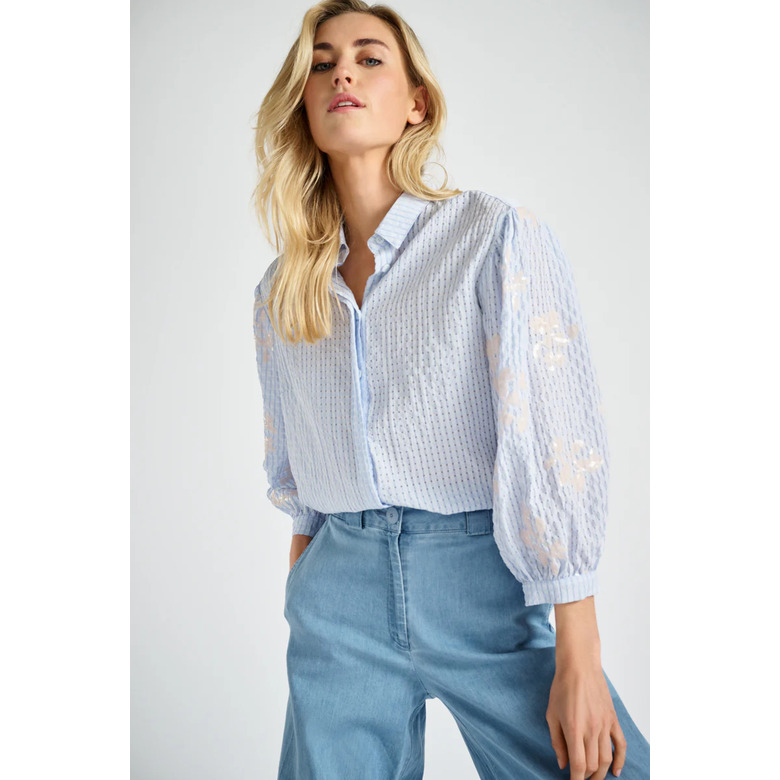 Marie Mero blouse blue 2