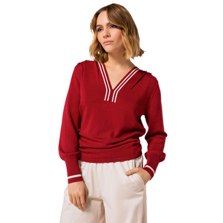 Caroline Biss pull bordeaux